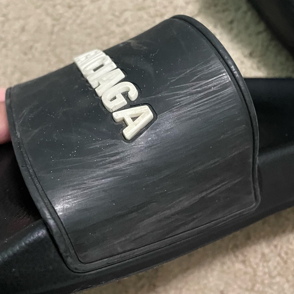 Balenciaga Black Slide Sandals - Picture 9 of 13